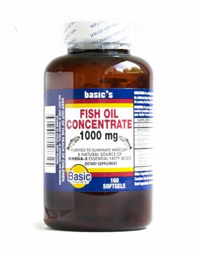 Basic Fish Oil Concentrate 1000mg Perspective: front