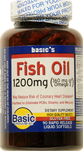 Basic Fish Oil Softgels Perspective: front