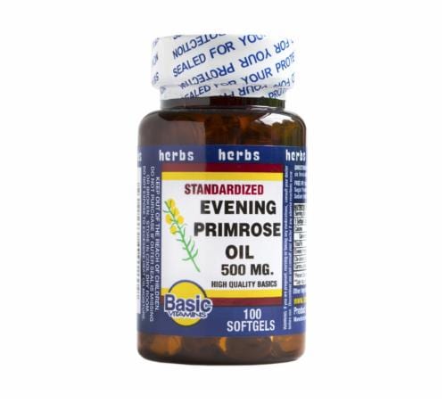 Basic Evening Primrose Oil Softgels 500mg Perspective: front