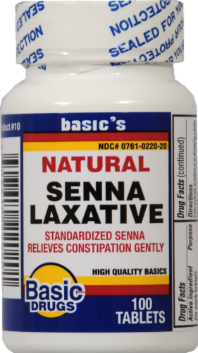 Basic Senna Laxative Tablets Perspective: front