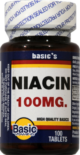 Basic Niacin Tablets 100mg Perspective: front