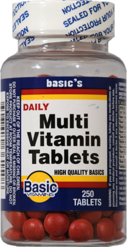 Basic Daily Multi-Vitamin Tablets Perspective: front