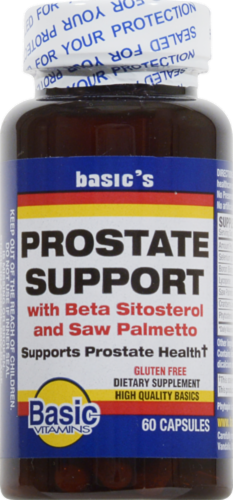 Basic Prostate Support with Beta Sitosterol and Saw Palmetto Capsules Perspective: front