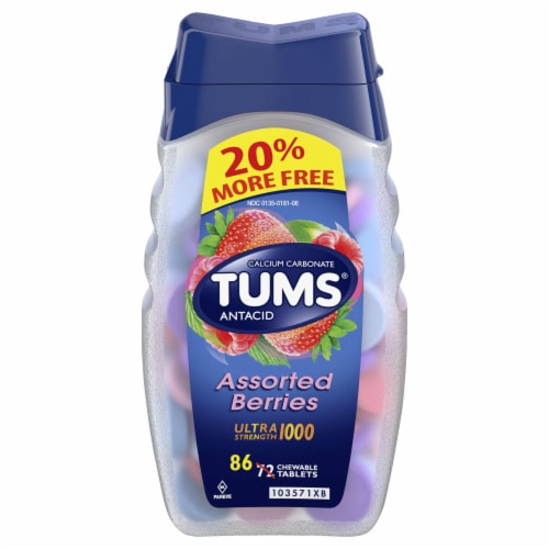 Tums® Ultra Strength Assorted Berry Antacid Chewable Tablets Perspective: front