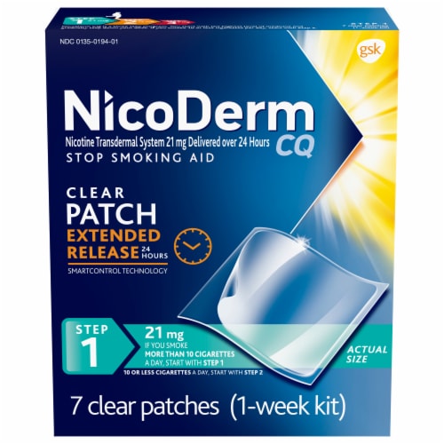 NicoDerm CQ Step One Nicotine Patches Perspective: front