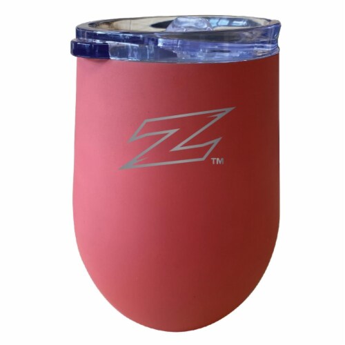 R & R Imports ITWE-C-AKN20C Akron Zips 12 oz Insulated Wine Stainless Steel Tumbler, Coral Perspective: front