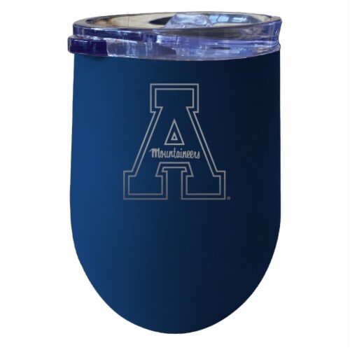 R & R Imports ITWE-C-APS20N Appalachian State 12 oz Insulated Wine Stainless Steel Tumbler, N Perspective: front