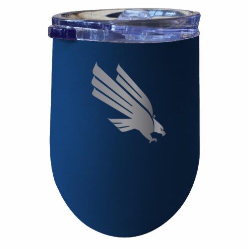 R & R Imports ITWE-C-NTX20N North Texas 12 oz Insulated Wine Stainless Steel Tumbler, Navy Perspective: front