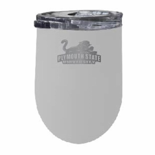 R & R Imports ITWE-C-PLY20W Plymouth State University 12 oz Insulated Wine Stainless Steel Tu Perspective: front