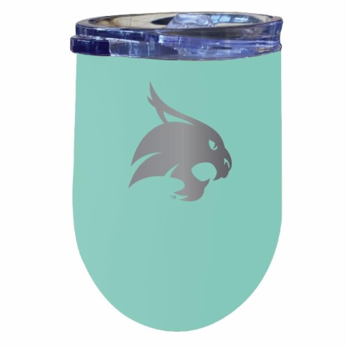 R & R Imports ITWE-C-TXS20S Texas State Bobcats 12 oz Insulated Wine Stainless Steel Tumbler, Perspective: front