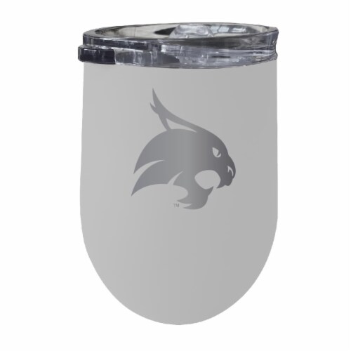R & R Imports ITWE-C-TXS20W Texas State Bobcats 12 oz Insulated Wine Stainless Steel Tumbler, Perspective: front