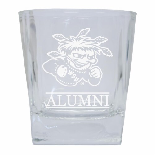 R & R Imports GLSGE-C-WCH20 ALUM Wichita State Shockers Etched Alumni 5 oz Shooter Glass Tumb Perspective: front