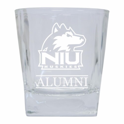 R & R Imports GLTB-C-NIU20 ALUM Northern Illinois Huskies 8 oz Etched Alumni Glass Tumbler Perspective: front