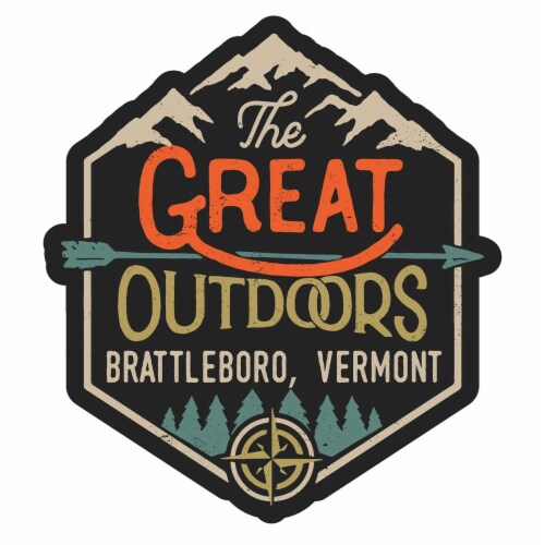 Brattleboro Vermont Souvenir Decorative Stickers (Choose theme and size) Single Unit 10-Inch Perspective: front
