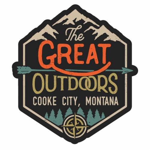 Cooke City Montana Souvenir Decorative Stickers (Choose theme and size) 4-Pack 10-Inch Great Perspective: front