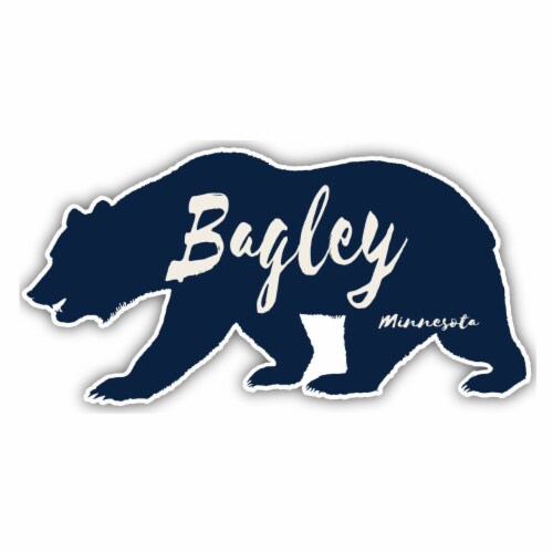 Bagley Minnesota Souvenir Decorative Stickers (Choose theme and size) Single Unit 12-Inch Perspective: front
