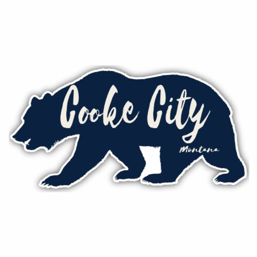 Cooke City Montana Souvenir Decorative Stickers (Choose theme and size) 4-Pack 12-Inch Bear Perspective: front