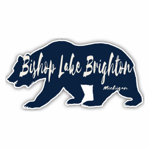 Bishop Lake Brighton Michigan Souvenir Decorative Stickers (Choose theme and size) Single Perspective: front