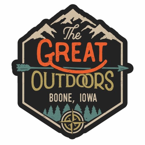 Boone Iowa Souvenir Decorative Stickers (Choose theme and size) Single Unit 4-Inch Great Perspective: front
