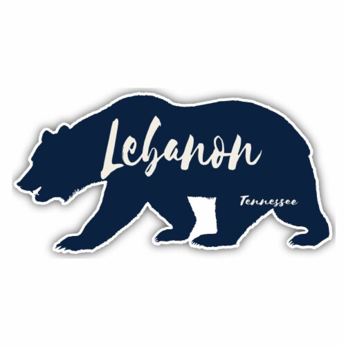 Lebanon Tennessee Souvenir Decorative Stickers (Choose theme and size) 4-Inch Bear Perspective: front