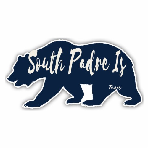 South Padre is Texas Souvenir Decorative Stickers (Choose theme and size) Single Unit 4-Inch Perspective: front