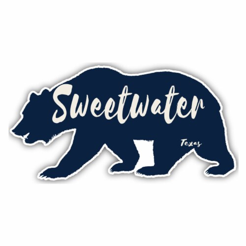 Sweetwater Texas Souvenir Decorative Stickers (Choose theme and size) Single Unit 4-Inch Bear Perspective: front