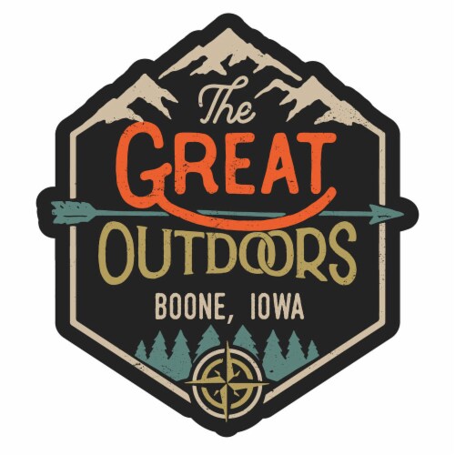 Boone Iowa Souvenir Decorative Stickers (Choose theme and size) Single Unit 6-Inch Great Perspective: front