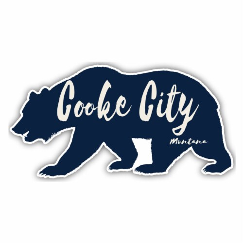 Cooke City Montana Souvenir Decorative Stickers (Choose theme and size) Single Unit 8-Inch Perspective: front