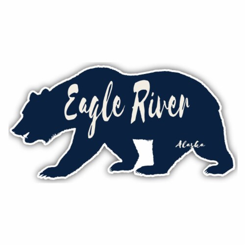 Eagle River Alaska Souvenir Decorative Stickers (Choose theme and size) Single Unit 8-Inch Perspective: front