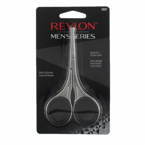 Revlon™ Men's Series Safety Tip Scissors Perspective: front
