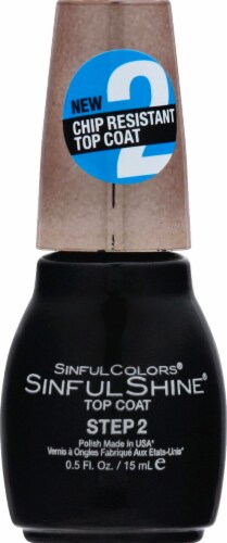Sinful Colors Step 2 Topcoat Nail Polish Perspective: front