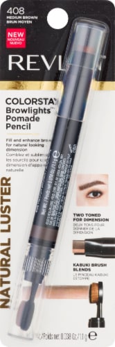 Revlon® 408 Medium Brown ColorStay Browlights™ Pomade Pencil Perspective: front