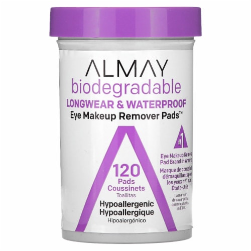 Almay Biodegradable Long Wear And Waterproof Eye Makeup Remover Pads Perspective: front