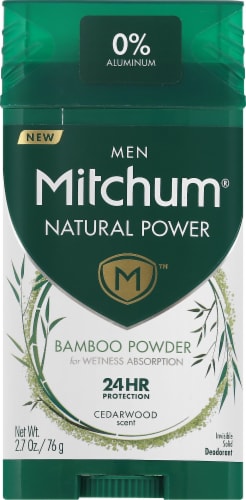 Mitchum Natural Stick Powder Deodorant - Cedarwood Perspective: front