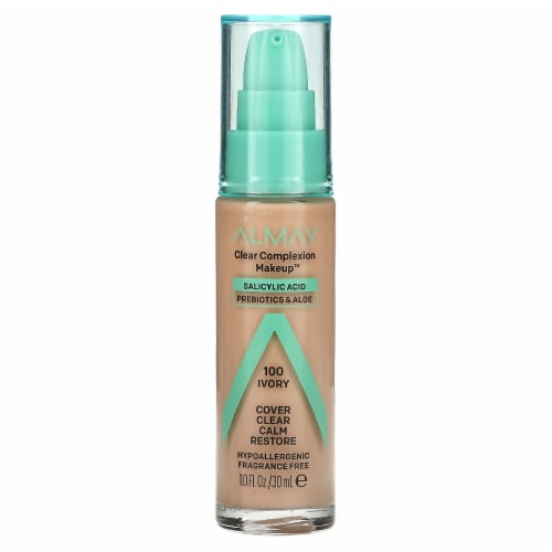 Almay Clear Complexion Acne Foundation Makeup with Salicylic Acid -  Lightweight, Medium Coverage, Hypoallergenic, Fragrance-Free, for Sensitive  Skin