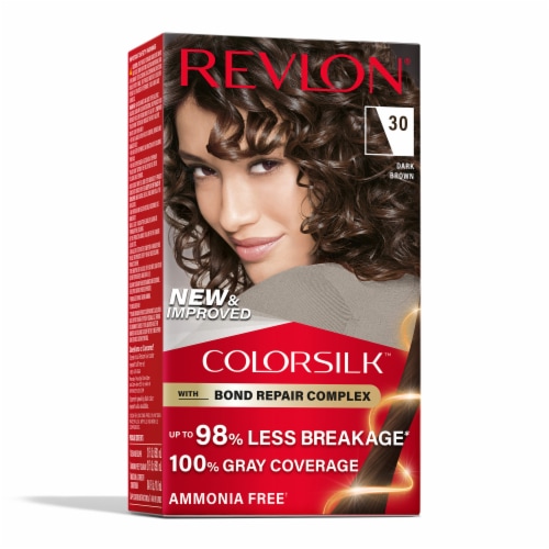 Revlon ColorSilk Beautiful Color Permanent Hair Color 30 Dark Brown, 1 ...