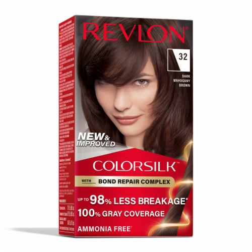 Revlon® ColorSilk Beautiful Color™ 032 Dark Mahogany Brown Permanent Hair Color Perspective: front