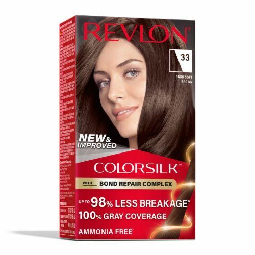 Revlon ColorSilk Permanent Hair Color - 033 Dark Soft Brown, 1 ct - Ralphs