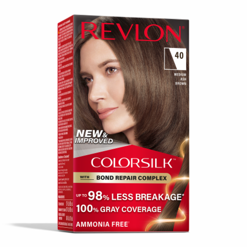 Revlon ColorSilk 040 Medium Ash Brown Permanent Hair Color Perspective: front