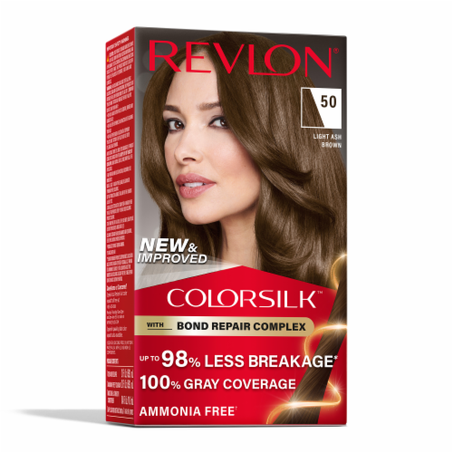 Revlon ColorSilk 050 Light Ash Brown Permanent Hair Color Perspective: front