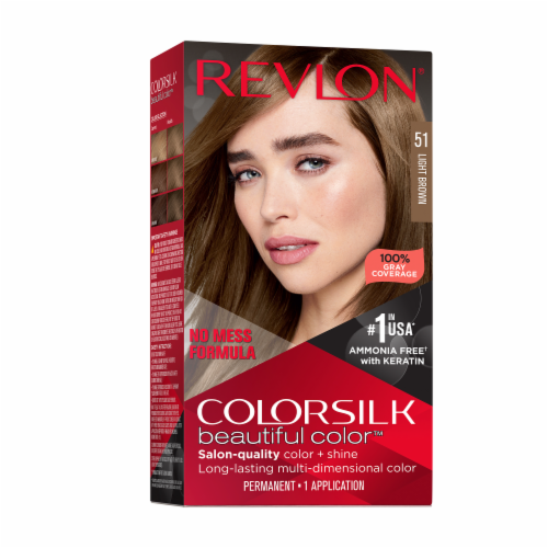 Revlon® ColorSilk 51 Light Brown Permanent Hair Color Perspective: front