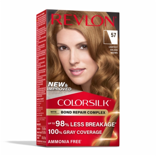 Revlon 57 Lightest Golden Brown Color Silk Hair Color Perspective: front