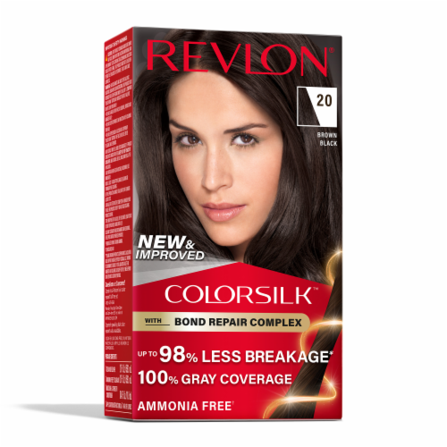 Revlon ColorSilk Beautiful Color™ 20 Brown Black Permanent Hair Color Perspective: front