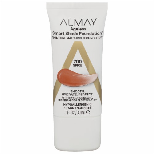 Almay Ageless Smart Shade Foundation Hypoallergenic-Fragrance Free 700 Spice Perspective: front
