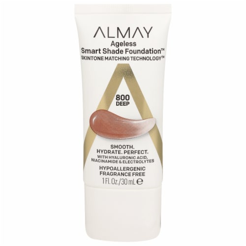 Almay Ageless Smart Shade Foundation Hypoallergenic-Fragrance Free 800 Deep Perspective: front