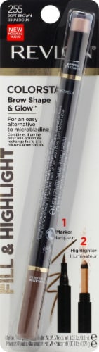 Revlon ColorStay Shape & Glow 255 Soft Brown Brow Pencil Perspective: front