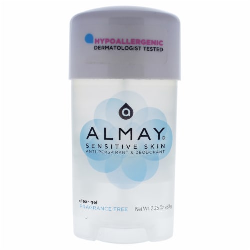 Almay Sensitive Skin Clear Gel AntiPerspirant and Deodorant 2.25 oz Perspective: front