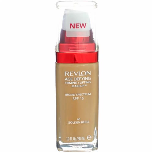 Revlon Age Defying 3X Firming + Lifting Makeup Foundation, Golden Beige 60, SPF 20, 1 fl oz Perspective: front