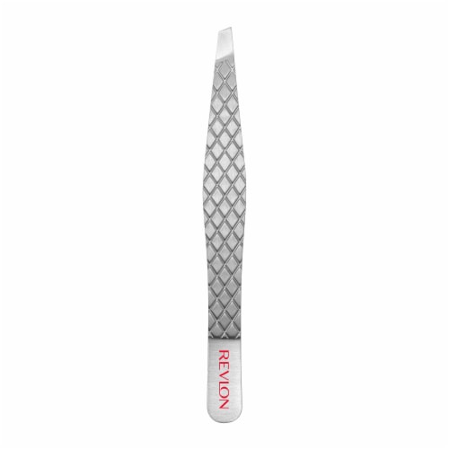 Revlon® Stainless Steel Slant Tweezers Perspective: front