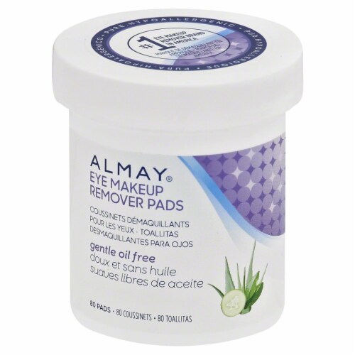 Almay Oil-Free Gentle Eye Makeup Remover Pads 80 Count Perspective: front